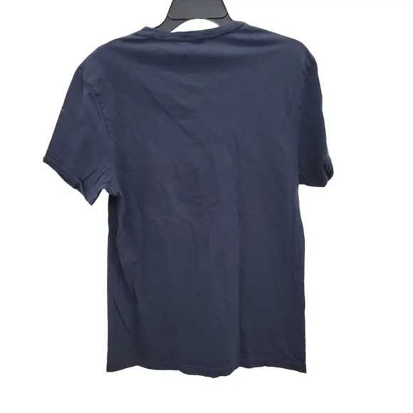 Penguin by Munsingwear Men's Navy Scribble Brand Logo Short Sleeve V-Neck Tee‎ L - Picture 4 of 4